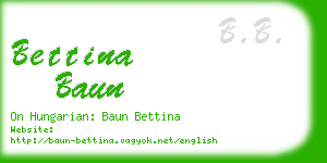 bettina baun business card